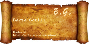 Barta Gotlib névjegykártya